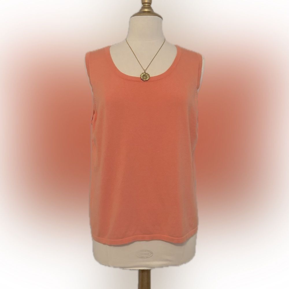 Erin London soft orange sleeveless top!